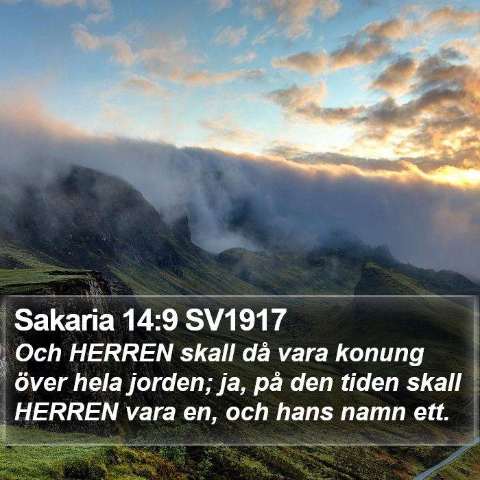 Sakaria 14:9 SV1917 Bible Study