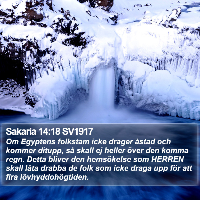 Sakaria 14:18 SV1917 Bible Study