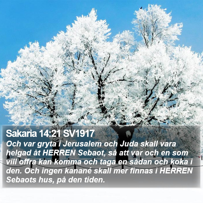 Sakaria 14:21 SV1917 Bible Study