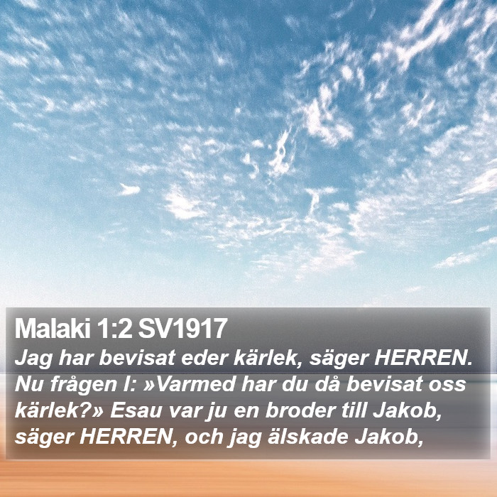 Malaki 1:2 SV1917 Bible Study