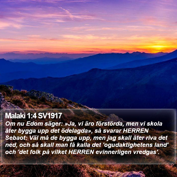 Malaki 1:4 SV1917 Bible Study