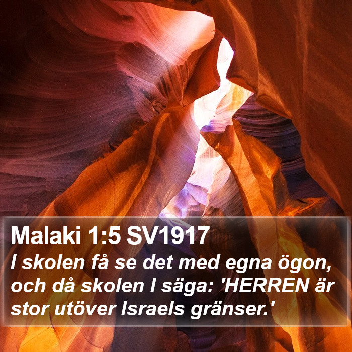 Malaki 1:5 SV1917 Bible Study