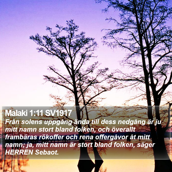 Malaki 1:11 SV1917 Bible Study