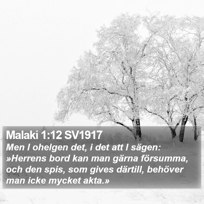 Malaki 1:12 SV1917 Bible Study