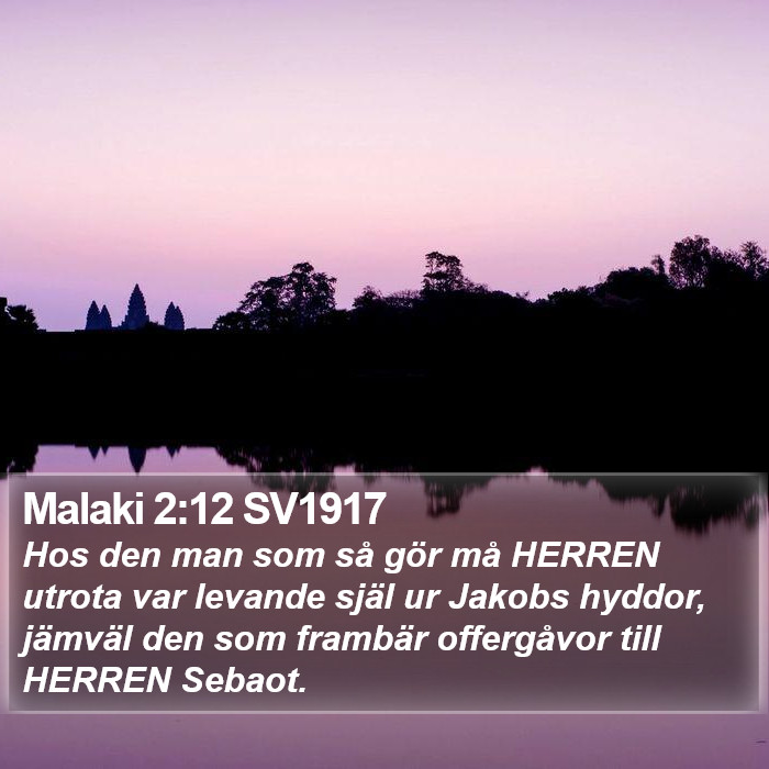 Malaki 2:12 SV1917 Bible Study
