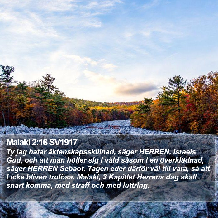 Malaki 2:16 SV1917 Bible Study