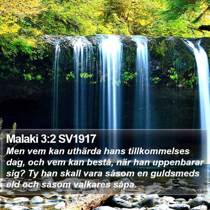 Malaki 3:2 SV1917 Bible Study