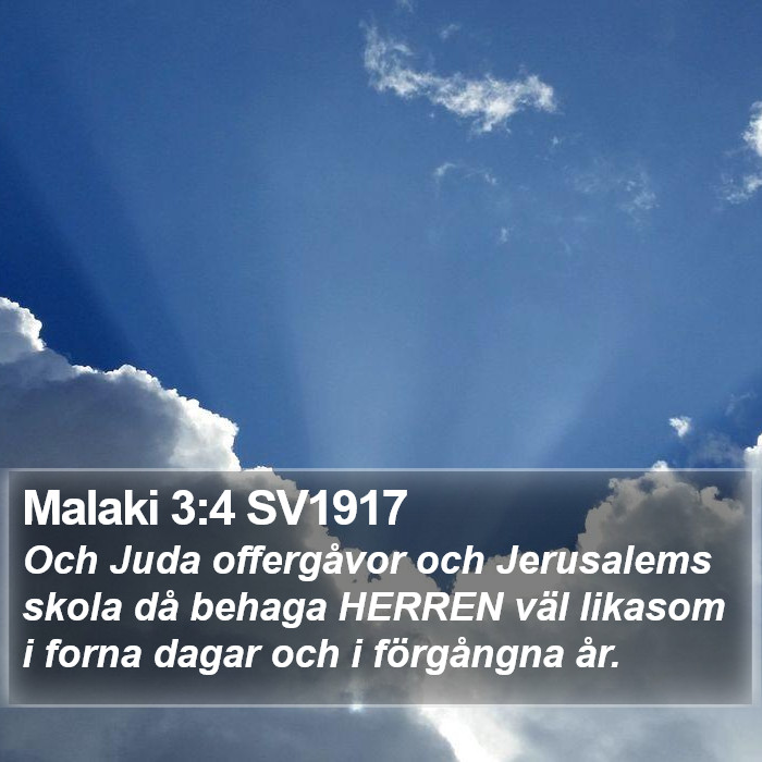 Malaki 3:4 SV1917 Bible Study
