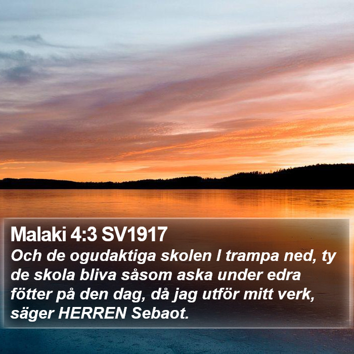 Malaki 4:3 SV1917 Bible Study