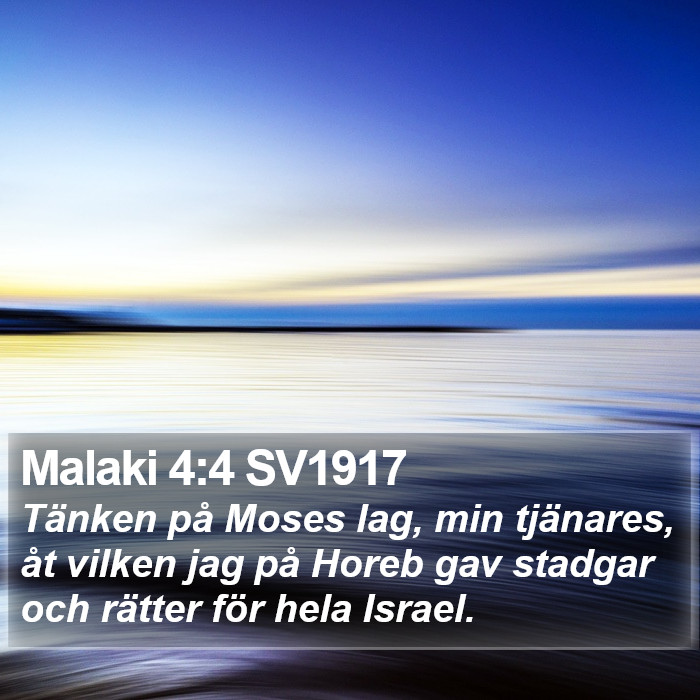 Malaki 4:4 SV1917 Bible Study