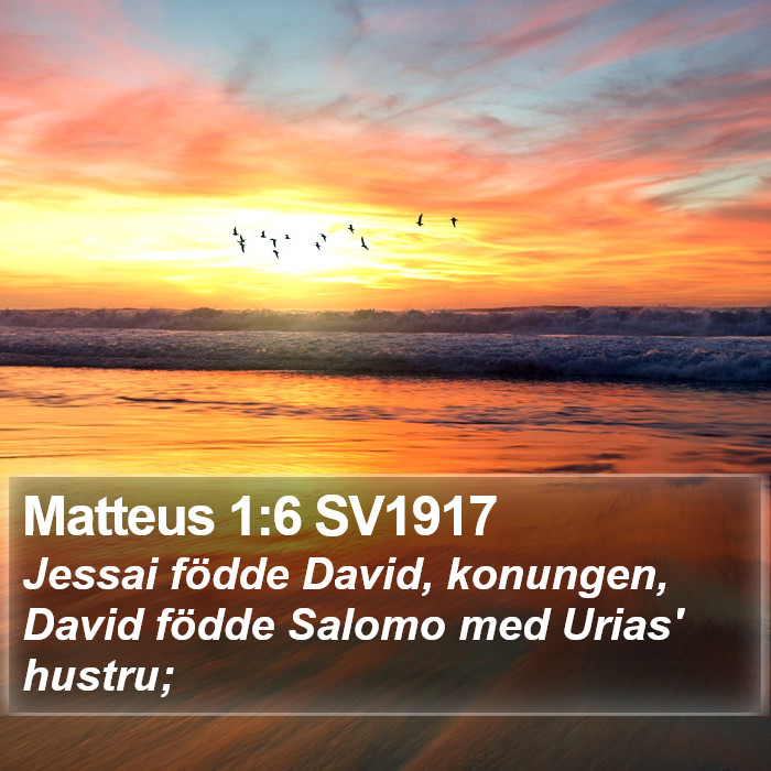 Matteus 1:6 SV1917 Bible Study