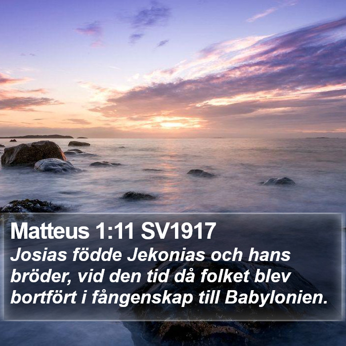 Matteus 1:11 SV1917 Bible Study