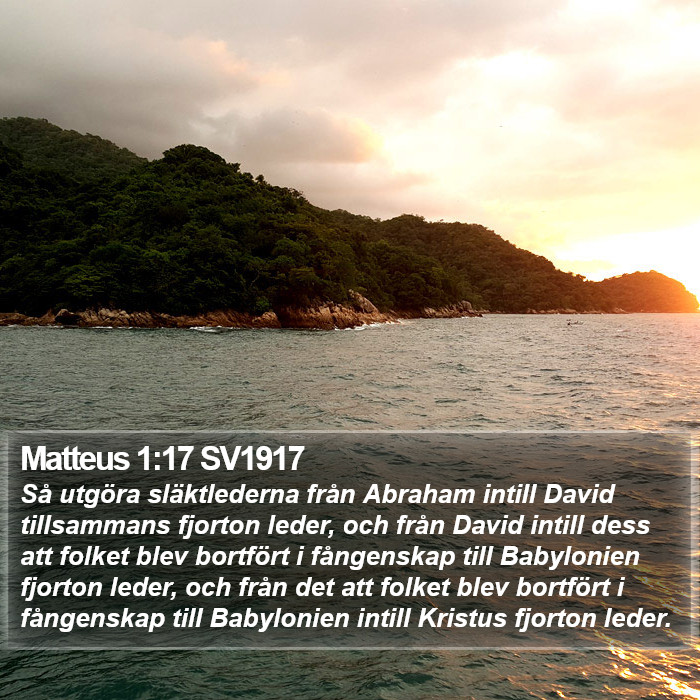 Matteus 1:17 SV1917 Bible Study