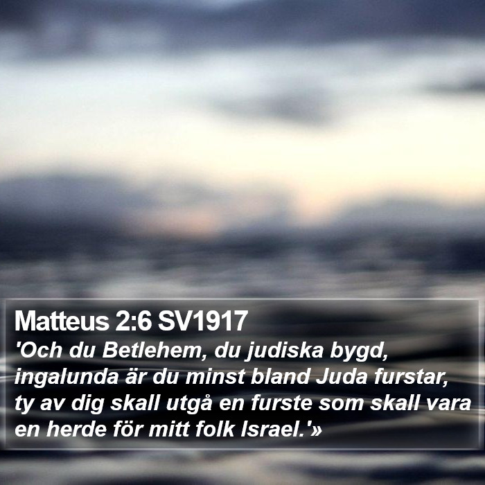 Matteus 2:6 SV1917 Bible Study