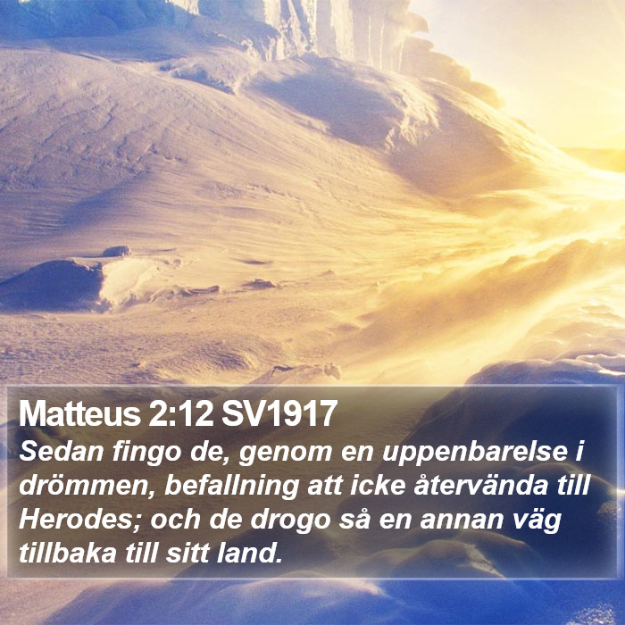 Matteus 2:12 SV1917 Bible Study