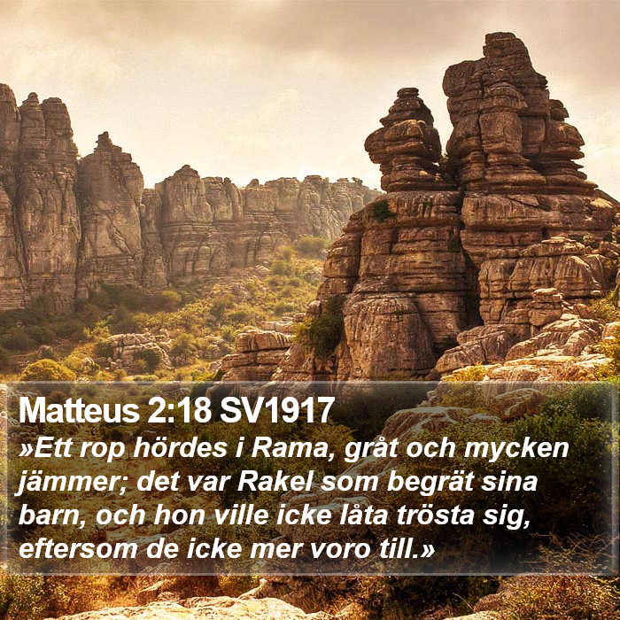 Matteus 2:18 SV1917 Bible Study