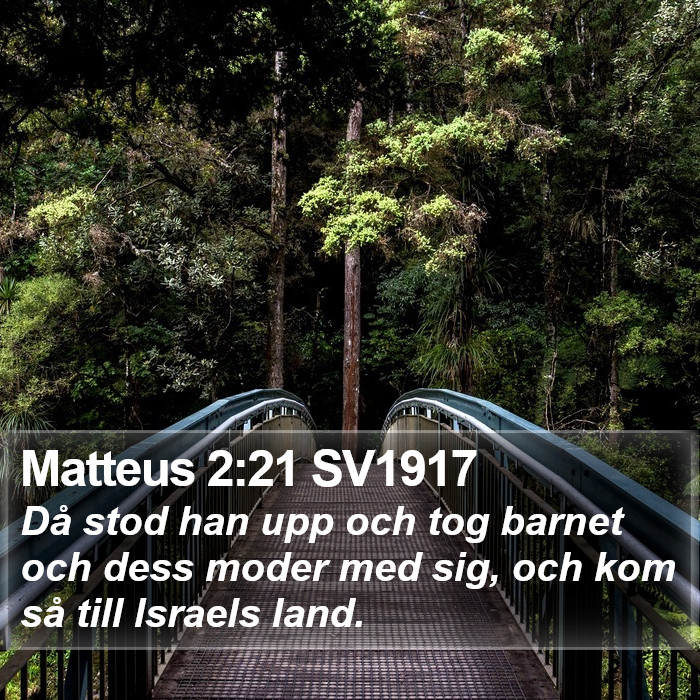 Matteus 2:21 SV1917 Bible Study