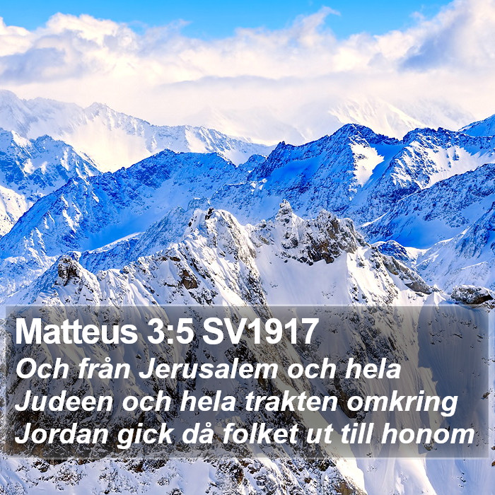 Matteus 3:5 SV1917 Bible Study