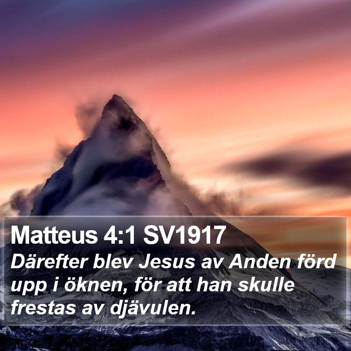 Matteus 4:1 SV1917 Bible Study