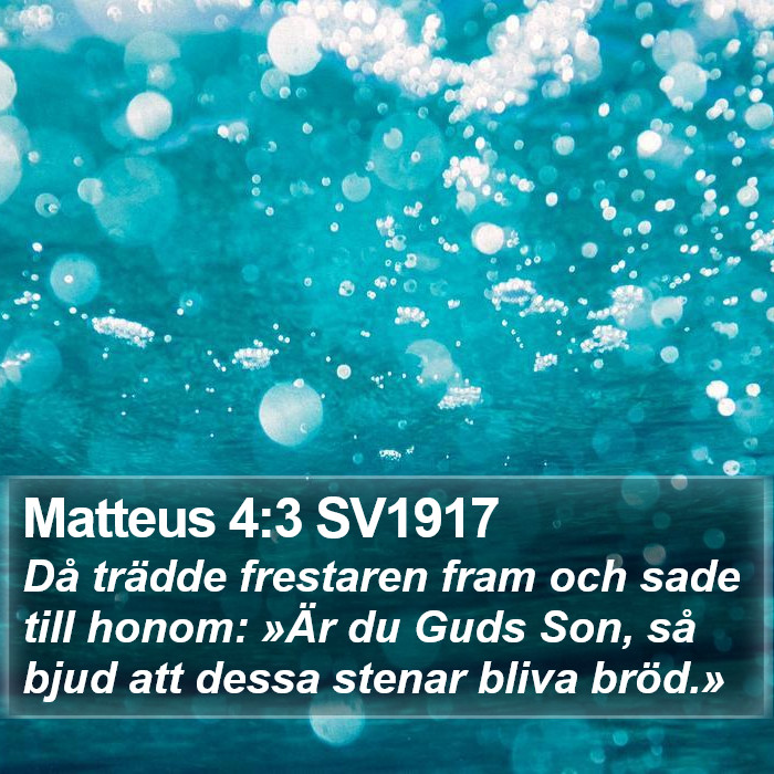 Matteus 4:3 SV1917 Bible Study