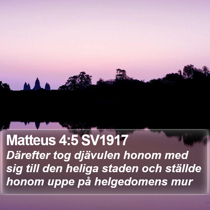 Matteus 4:5 SV1917 Bible Study