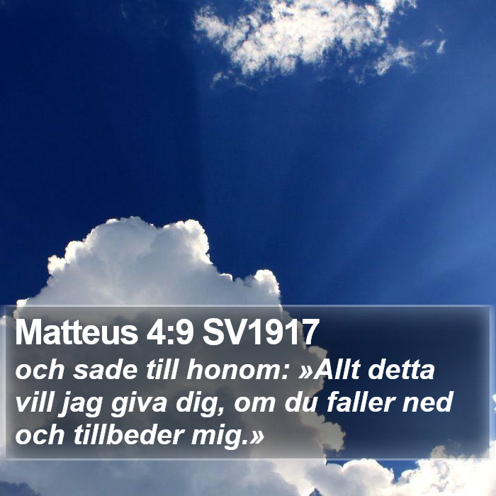 Matteus 4:9 SV1917 Bible Study