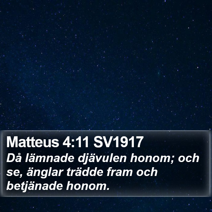 Matteus 4:11 SV1917 Bible Study