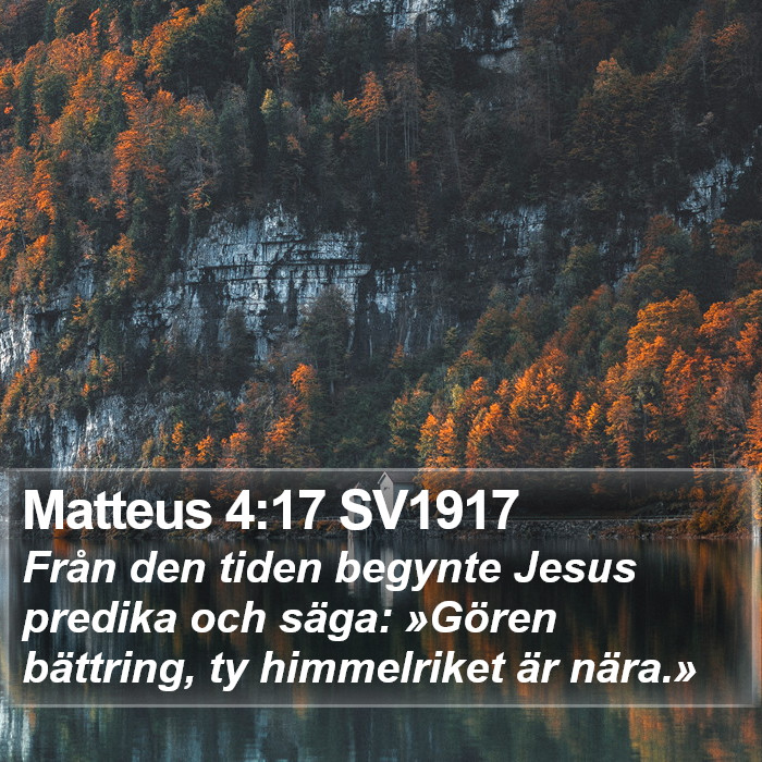 Matteus 4:17 SV1917 Bible Study