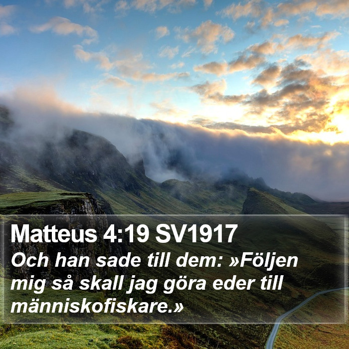 Matteus 4:19 SV1917 Bible Study