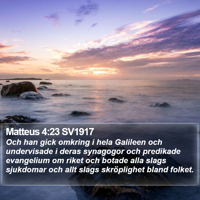 Matteus 4:23 SV1917 Bible Study