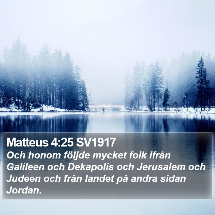 Matteus 4:25 SV1917 Bible Study