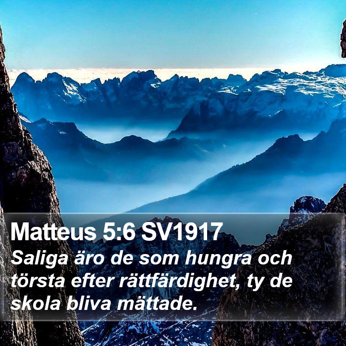 Matteus 5:6 SV1917 Bible Study
