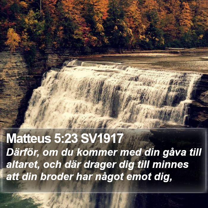 Matteus 5:23 SV1917 Bible Study