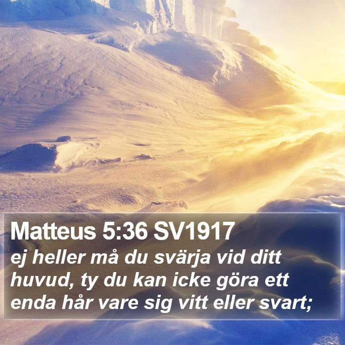 Matteus 5:36 SV1917 Bible Study