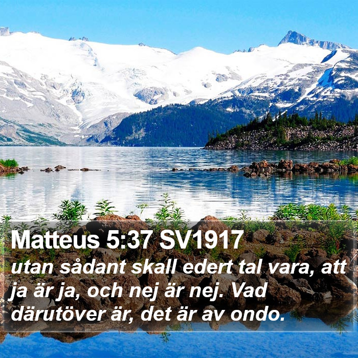 Matteus 5:37 SV1917 Bible Study