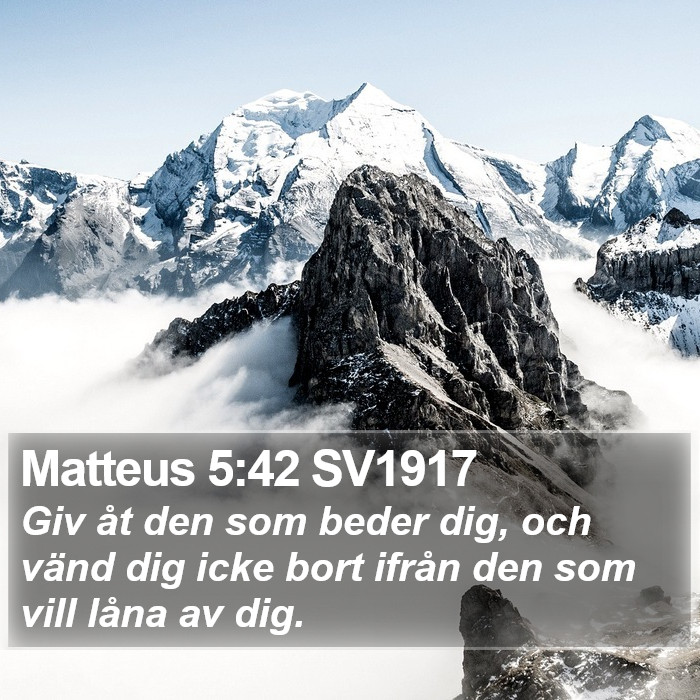 Matteus 5:42 SV1917 Bible Study