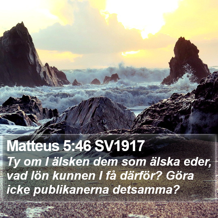 Matteus 5:46 SV1917 Bible Study