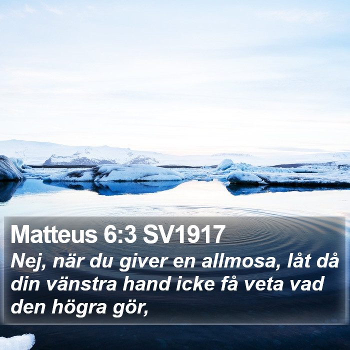 Matteus 6:3 SV1917 Bible Study