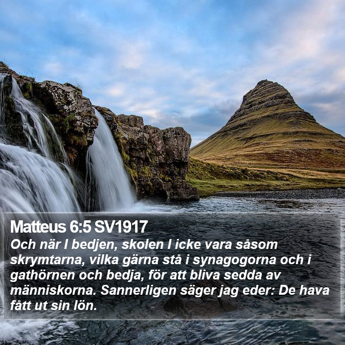 Matteus 6:5 SV1917 Bible Study