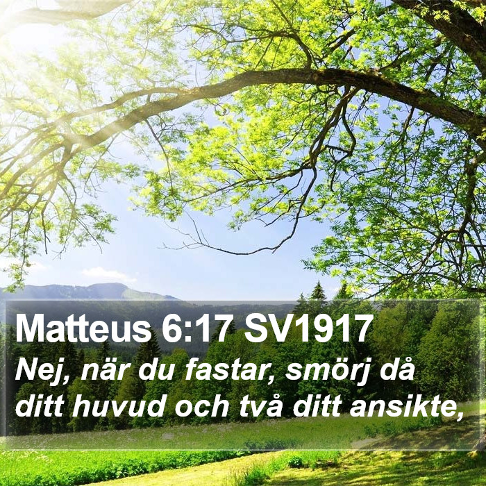 Matteus 6:17 SV1917 Bible Study