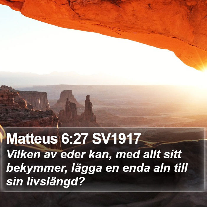 Matteus 6:27 SV1917 Bible Study