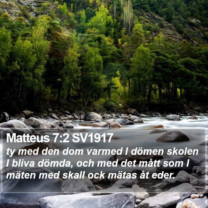 Matteus 7:2 SV1917 Bible Study