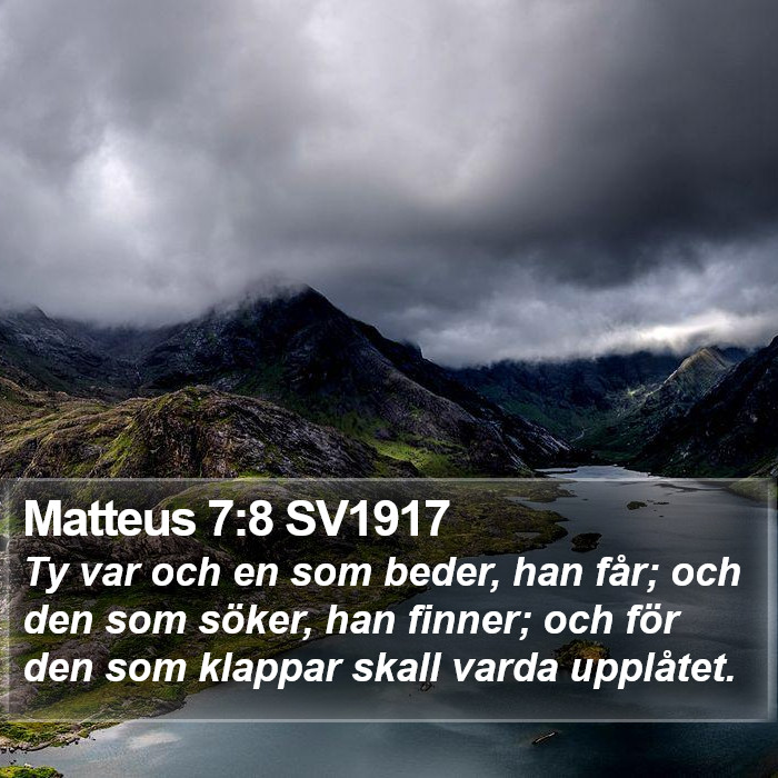 Matteus 7:8 SV1917 Bible Study