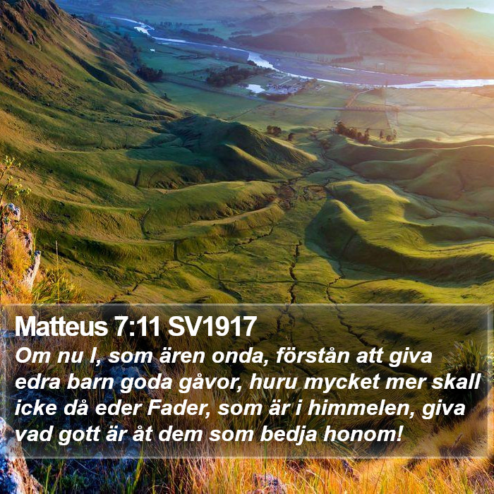 Matteus 7:11 SV1917 Bible Study