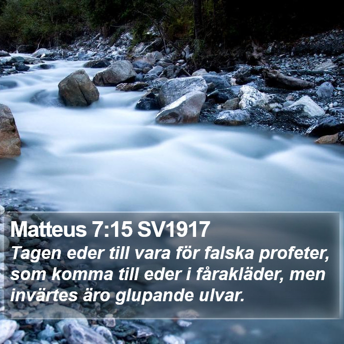 Matteus 7:15 SV1917 Bible Study