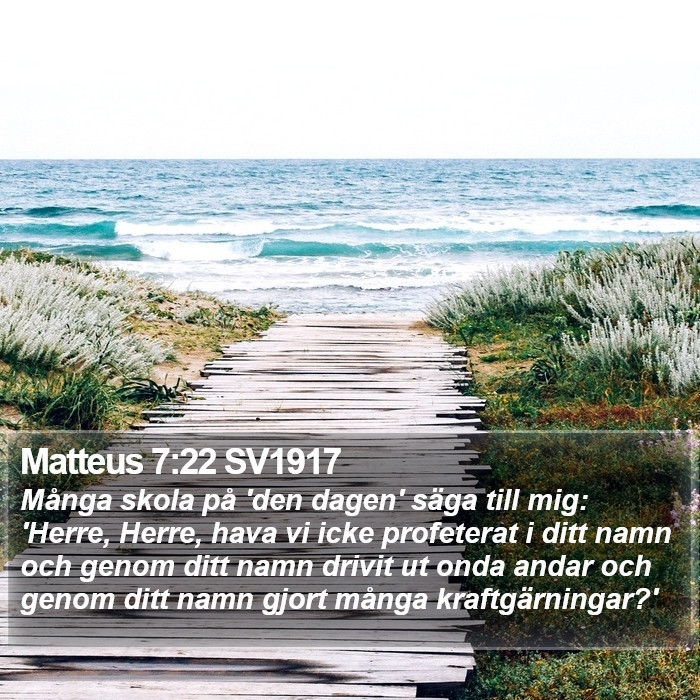 Matteus 7:22 SV1917 Bible Study