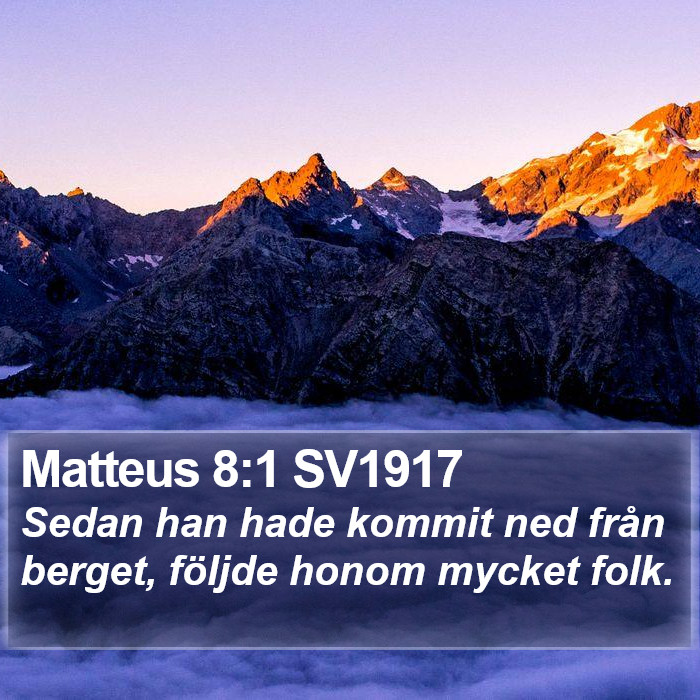 Matteus 8:1 SV1917 Bible Study