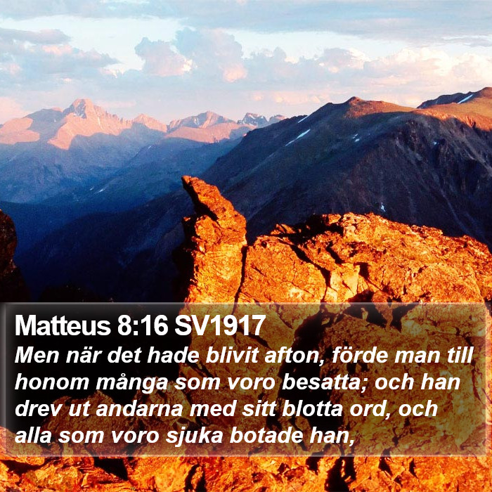 Matteus 8:16 SV1917 Bible Study