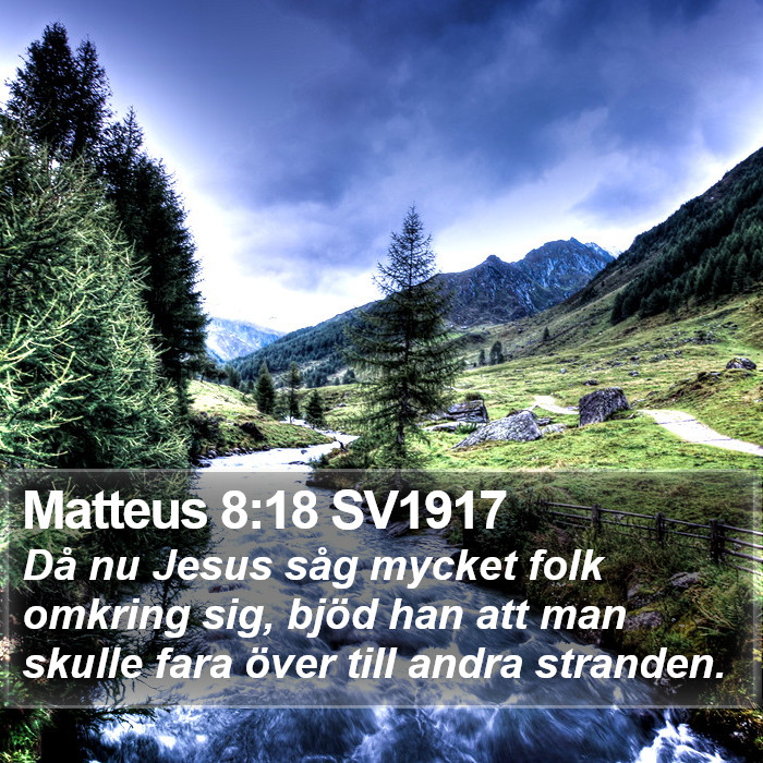 Matteus 8:18 SV1917 Bible Study