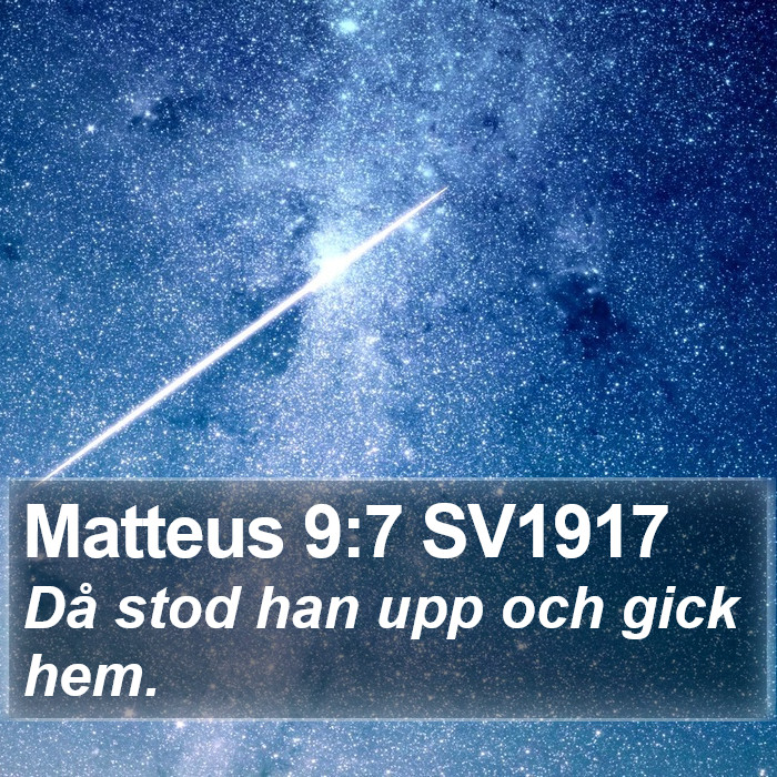 Matteus 9:7 SV1917 Bible Study